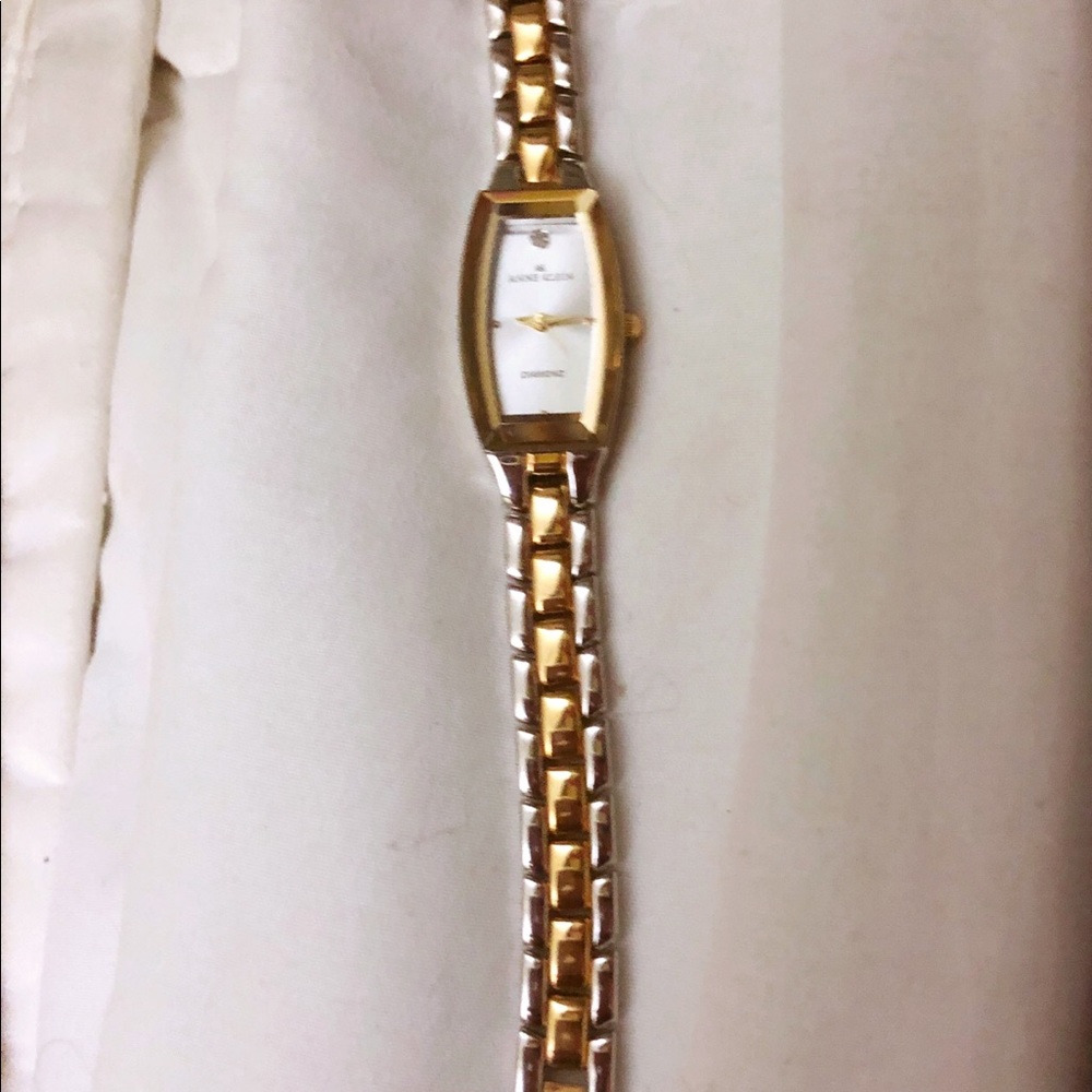 Anne Klein NWT Two-Tone White Dial Adjustable